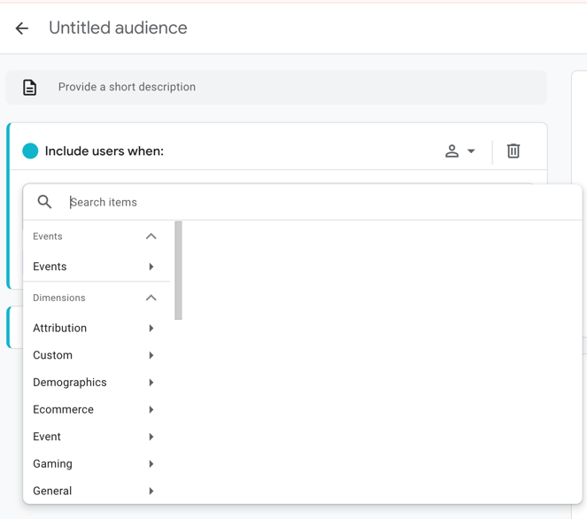 audience variables-ga4